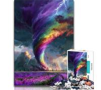 Jigsaw Puzzles for Teenagers 1000 Jigsaws Rainbow Tornado,Educational Games Home Decoration Birthday Present,Gifts,Wall Art 38X26CM