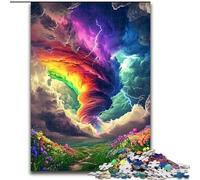 Jigsaw Puzzles for Teenagers 1000 Jigsaws Rainbow Tornado for And from 14 Years And over Hands-on Game Christmas Game Gifts (size 50x75cm)