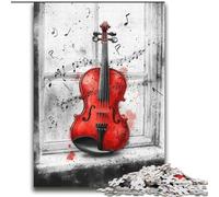 Jigsaw Puzzles for Teenagers 1000 Jigsaws Red Violin,Family Entertainment Toys Is Ideal As A Gift for The Whole Family 38x52cm