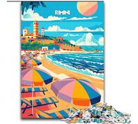 Jigsaw Puzzles for Teenagers 1000 Jigsaws Rimini Beach Bliss,Family Entertainment Toys Is Ideal As A Gift for The Whole Family 50x75cm