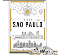 Jigsaw Puzzles for Teenagers 1000 Jigsaws Sao Paulo Brazil, Learning Educational Is Ideal As A Gift for The Whole Family 26x38cm