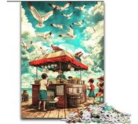 Jigsaw Puzzles for Teenagers 1000 Jigsaws Seaside Stalls,Family Entertainment Toys Is Ideal As A Gift for The Whole Family 38x26cm