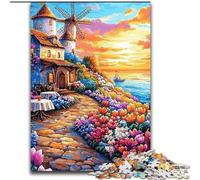 Jigsaw Puzzles for Teenagers 1000 Jigsaws Seaside Village, Decompressing Intellectual Educational Toy Birthday Present, Gifts (Size 50x75cm)