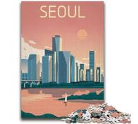 Jigsaw Puzzles for Teenagers 1000 Jigsaws Seoul Help The Brain Exercise Addictive Toys to Cultivate Patience Wall Decoration (size 38x26cm)