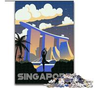 Jigsaw Puzzles for Teenagers 1000 Jigsaws Singapore City Travel Art, Learning Educational Is Ideal As A Gift for The Whole Family 50x75cm
