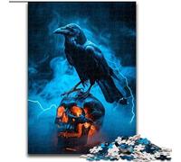 Jigsaw Puzzles for Teenagers 1000 Jigsaws Skeleton Crow, Family Game Stress Reliever Difficult Challenge A Work of Art for Ages 14+ (size 26x38cm)