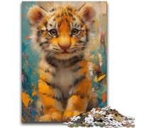 Jigsaw Puzzles for Teenagers 1000 Jigsaws Smiling Baby Tiger Challenging To Complete But Fun And Humorous Unique Home Decor And Gifts 26x38cm