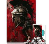 Jigsaw Puzzles for Teenagers 1000 Jigsaws Spartan Warrior Painting,Challenging To Complete But Fun And Humorous Unique Birthday And Gifts (75x50cm)