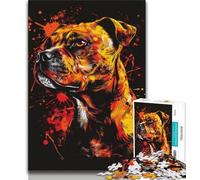 Jigsaw Puzzles for Teenagers 1000 Jigsaws Staffordshire Bull Terrier Dog,Challenging Game And Family Play Birthday Present,Gifts,Wall Art 50x75cm