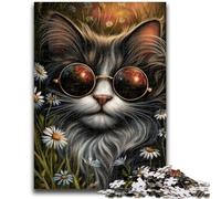 Jigsaw Puzzles for Teenagers 1000 Jigsaws Steampunk Cat for Age 14 Years And over Family Games Christmas Game Presents for Women 26x38cm