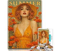 Jigsaw Puzzles for Teenagers 1000 Jigsaws Summer Girl,Challenging Game And Family Play Birthday Present,Gifts,Wall Art 38x26cm