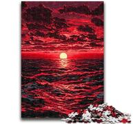 Jigsaw Puzzles for Teenagers 1000 Jigsaws Sunset at Sea for Educational Game Challenge Toy Deal As Gifts for The Whole Family 26x38cm