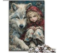 Jigsaw Puzzles for Teenagers 1000 Jigsaws The Wolf And The Girl, Educational Games Home Decoration Is Ideal As A Gift for The Whole Family (Size 50x75cm)