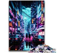 Jigsaw Puzzles for Teenagers 1000 Jigsaws Tokyo Japan Neon for Educational Game Challenge Toy Deal As Gifts for The Whole Family 50x75cm
