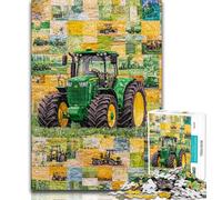 Jigsaw Puzzles for Teenagers 1000 Jigsaws Tractor Collage,Challenging Game And Family Play Birthday Present,Gifts,Wall Art 75x50cm