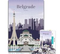 Jigsaw Puzzles for Teenagers 1000 Jigsaws Travel to Belgrade,Educational Games Home Decoration Birthday Present,Gifts,Wall Art (75x50cm)