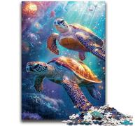 Jigsaw Puzzles for Teenagers 1000 Jigsaws Turtle on The Seabed Train Your Brain And Hands Gifts for Friends And Family 38x26cm
