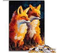 Jigsaw Puzzles for Teenagers 1000 Jigsaws Two Foxes, Family Game Stress Reliever Difficult Challenge A Work of Art for Ages 14+ (size 50x75cm)