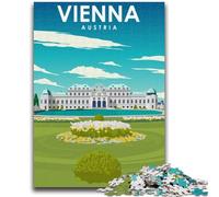 Jigsaw Puzzles for Teenagers 1000 Jigsaws Vienna Austria Travel Art Help The Brain Exercise Addictive Toys to Cultivate Patience Suitable for Couples (size 38x26cm)