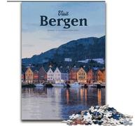 Jigsaw Puzzles for Teenagers 1000 Jigsaws Visit Bergen, Learning Educational Is Ideal As A Gift for The Whole Family 50x75cm
