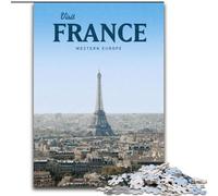 Jigsaw Puzzles for Teenagers 1000 Jigsaws Visit France, Learning Educational Is Ideal As A Gift for The Whole Family 50x75cm