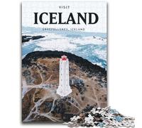 Jigsaw Puzzles for Teenagers 1000 Jigsaws Visit Iceland Help The Brain Exercise Addictive Toys to Cultivate Patience Wall Decoration (size 50x75cm)