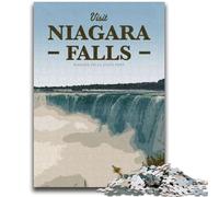 Jigsaw Puzzles for Teenagers 1000 Jigsaws Visit Niagara Falls Help The Brain Exercise Addictive Toys to Cultivate Patience Suitable for Couples (size 38x26cm)