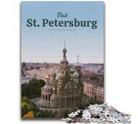 Jigsaw Puzzles for Teenagers 1000 Jigsaws Visit St Petersburg Help The Brain Exercise Addictive Toys to Cultivate Patience Suitable for Couples (size 50x75cm)
