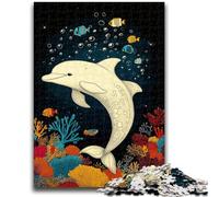 Jigsaw Puzzles for Teenagers 1000 Jigsaws White Dolphin Challenging Game And Family Play Secret Santa Gifts 50x75cm