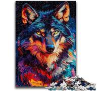 Jigsaw Puzzles for Teenagers 1000 Jigsaws Wolf Art Toy Intellectual Game for Home Decoration for Age 14 Years Up 26x38cm