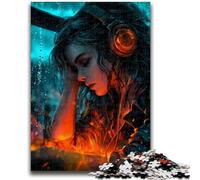 Jigsaw Puzzles for Teenagers 1000 Jigsaws Woman Listening to Music Challenging To Complete But Fun And Humorous Unique Home Decor And Gifts 26x38cm