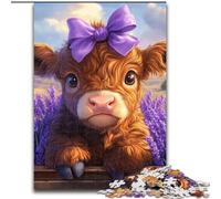 Jigsaw Puzzles for Teenagers 1000 Jigsaws Yak in Lavender for 14+ Difficult to Complete But Fun And Humorous Birthday Gift (size 50x75cm)