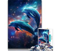 Jigsaw Puzzles for Teenagers 1000 Jumping Dolphin 1000 Piece Puzzle,Educational Game for Birthday, Chrismas for Age 14+ (size 38x26cm)