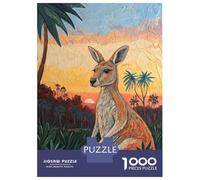 Jigsaw Puzzles for Teenagers 1000 Kangaroo at Sunset Puzzle for Adults Anti-Stress Toys Difficult Hard Deal As Gifts for The Whole Family 38x26cm/1000pcs