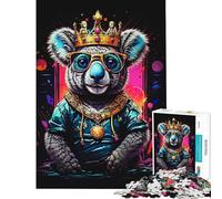 Jigsaw Puzzles for Teenagers 1000 Koalas Gold Crowned Difficult And Challenge Difficult Challenge Relaxing Games Suitable for Ages 14 And Up (50x75cm)