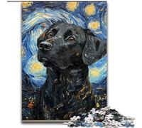 Jigsaw Puzzles for Teenagers 1000 Labrador Under The Night Sky, Decompressing Intellectual Educational Toy Is Ideal As Gifts for The Whole Family (Size 26x38cm)