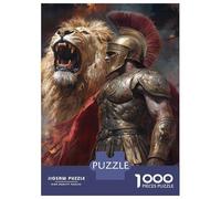 Jigsaw Puzzles for Teenagers 1000 Lion And Warrior Epic Clash Puzzle for Adults Anti-Stress Toys Difficult Hard Deal As Gifts for The Whole Family 52x38cm/1000pcs