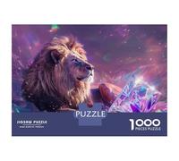 Jigsaw Puzzles for Teenagers 1000 Lion Holding Diamond Adult Puzzles Brain Teaser Game Perfect Decoration Deal As Gifts for The Whole Family 38x26cm/1000pcs