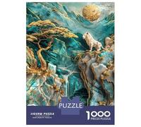 Jigsaw Puzzles for Teenagers 1000 Lion Kings Realm Kintsugi Puzzle for Adults Toy Wall Decor Stress Reliever Help The Brain Exercise 70x50cm/1000pcs