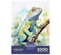 Jigsaw Puzzles for Teenagers 1000 Lizard Watercolor Teenager Puzzles Relaxing Games Enhance Memory Unique Birthday And Gifts 70x50cm/1000pcs
