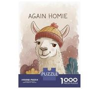 Jigsaw Puzzles for Teenagers 1000 Llama Wearing A Beanie Adult Jigsaw Puzzle Hands-on Game Enhance Memory for Birthday, Chrismas 38x26cm/1000pcs