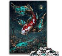 Jigsaw Puzzles for Teenagers 1000 Magic Koi Stress Reliever Staycation Kill Time Perfect Decoration for Age 14+ 50x75cm