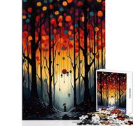 Jigsaw Puzzles for Teenagers 1000 Magical Infinity Forest DIY Toys Great Gift for Games Brain Teaser Game Help The Brain Exercise Size 50x75cm