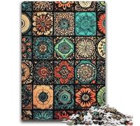 Jigsaw Puzzles for Teenagers 1000 Mandala Flower Collage 1000 Piece Puzzle,Learning Educational Toys Family Games Gifts for Friends And Family (38x26cm)