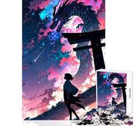 Jigsaw Puzzles for Teenagers 1000 Manga Torii Gate Dragon 1000 Jigsaw Puzzle Hands-on Game Great Gifts And Toys Precision Cutting (38x52cm)
