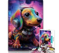 Jigsaw Puzzles for Teenagers 1000 Mechanical Dog Adult Jigsaw,Challenging Game Toys Wall Decoration Unique Birthday And Xmas Gifts (size 38x26cm)
