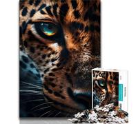 Jigsaw Puzzles for Teenagers 1000 Mesmerizing Leopard Eye 1000 Piece Jigsaw,Family Activity Fun at Home Activities, Birthday Present,Travel Gifts (size 38x26cm)