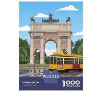 Jigsaw Puzzles for Teenagers 1000 Milan Italy Adult Puzzles Hands-on Game Pattern Assembly Deal As Gifts for The Whole Family 52x38cm/1000pcs