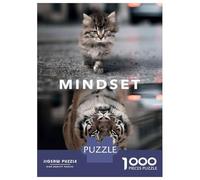 Jigsaw Puzzles for Teenagers 1000 Mindset Motivation Adult Jigsaw Puzzle Brain Teaser Game Hand Speed Race for Birthday, Chrismas 38x26cm/1000pcs