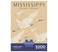 Jigsaw Puzzles for Teenagers 1000 Mississippi Sandhill Crane Jigsaws for Adults Brain Teaser Game Presents for Women Unique Birthday And Gifts 52x38cm/1000pcs